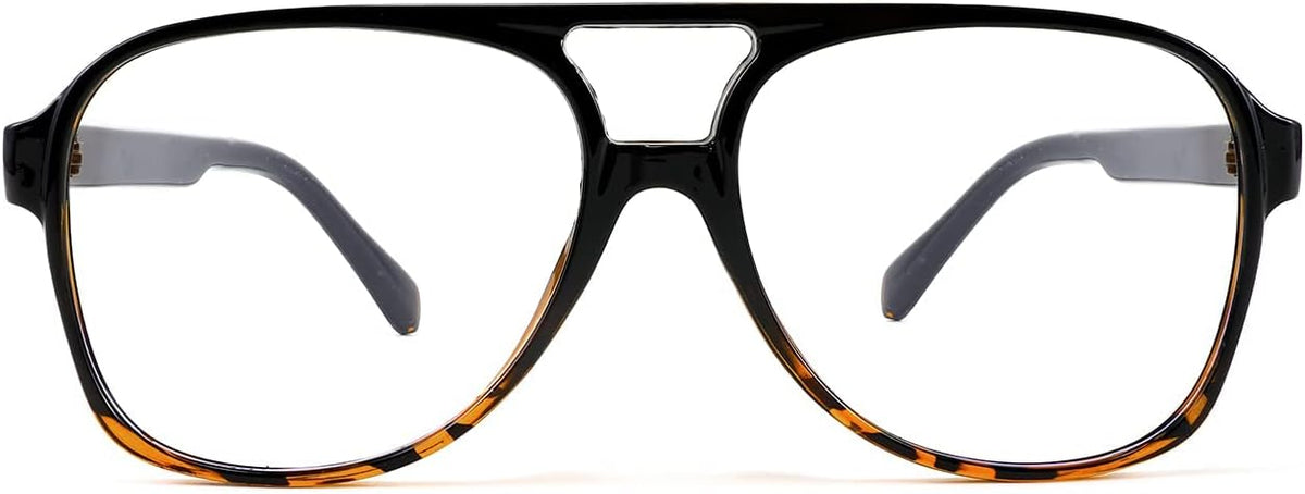 FEISEDY 70s Aviator Glasses Frame Blue Light Blocking Glasses Oversized Square Computer Glasses Women Men B2888