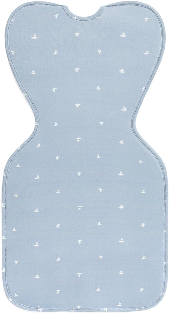 Love to Dream Swaddle Up Viscose from Bamboo, Arms Up Position, Soft and Sustainable Bamboo Fabric, Versatile Wearable Blanket,1.0 TOG (20-24°C) Ideal for Moderate Temps,Newborn 5-8.5 lbs, Boats Mist