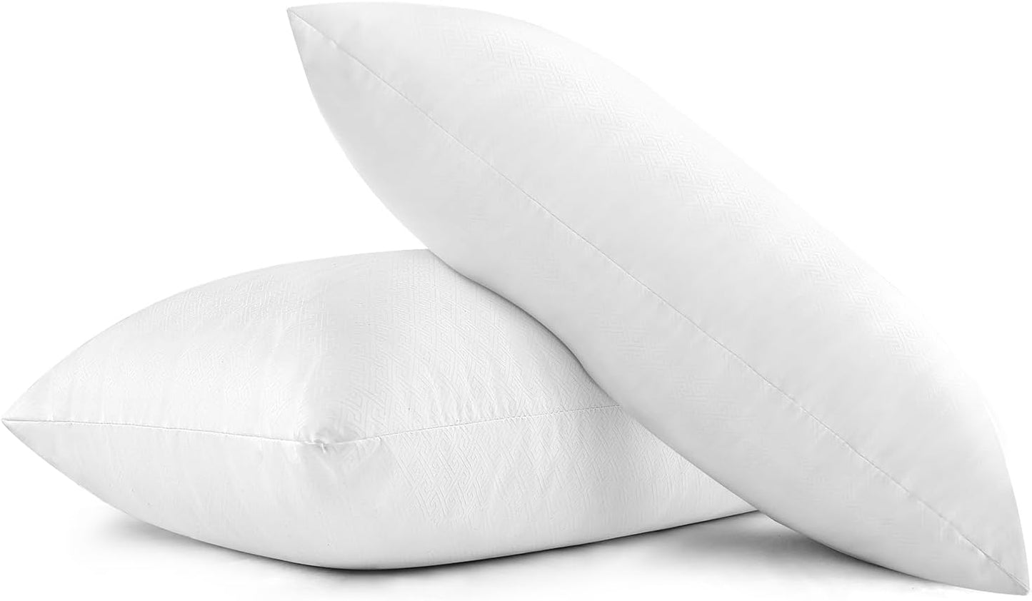 EIUE Bed Pillows for Sleeping 2 Pack Queen Size 20 x 30 Inches，Super Soft Down Alternative Microfiber Filled Pillows,Pillows for Side and Back Sleepers,Black