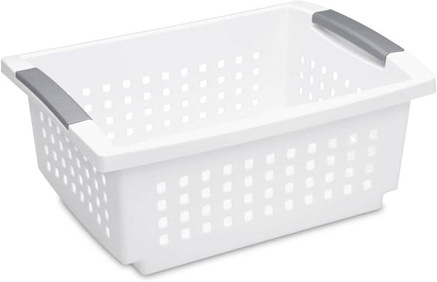 Sterilite Small Stacking Baskets w/ Handles for Bathroom & Pantry, 16-Pack