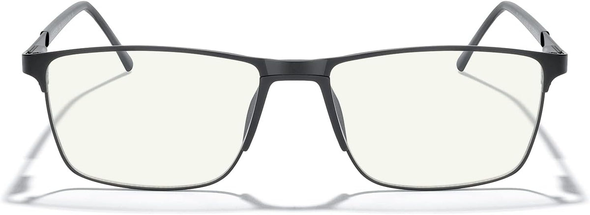 MERRY'S Reading Glasses - Fashion Blue Light Blocking Glasses Metal Frame Spring Hinge Readers for Men Eyeglasses