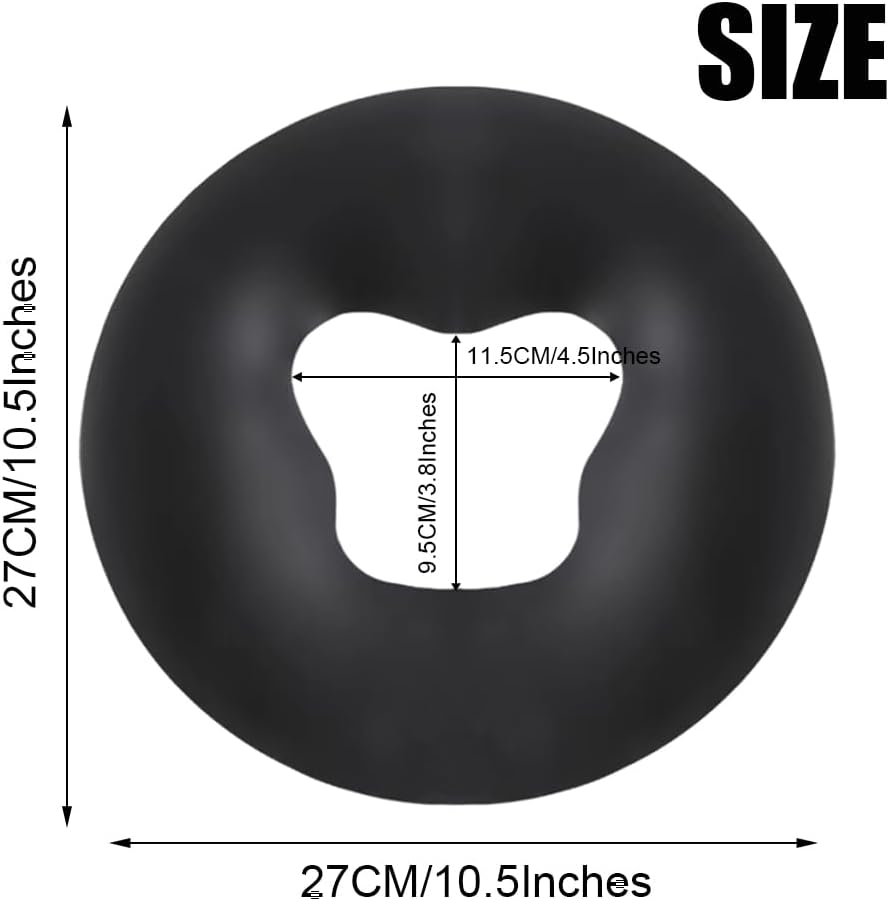 OULIGET Silicone Face Massage Pillow,SPA Beauty Face Relax Headrest,Salon Skin Care Soft Overlay Travel Head Support,Black