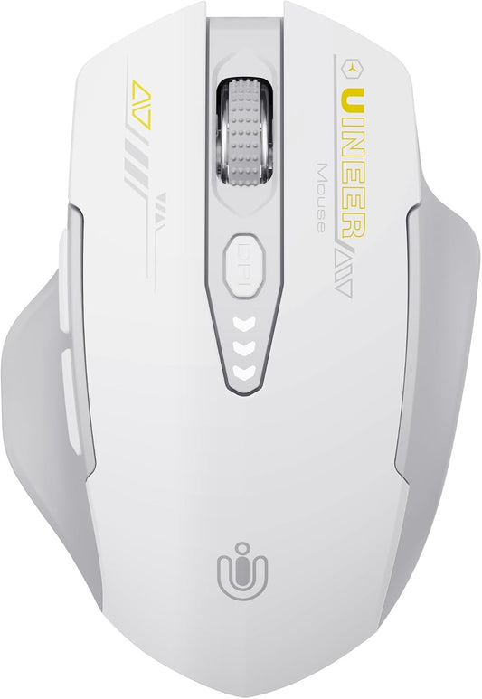 Uineer Bluetooth Mouse, Tri-Mode Wireless, Rechargeable, 3-Device Switch