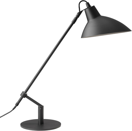 Desk Lamp Modern Industrial 100% Metal Adjustable Table Lamp 24", Natural Light (4000K) with Dimmer, Ideal for Office Bedroom Study Room Living Room Nightstand Bedside Lamps Sand Black