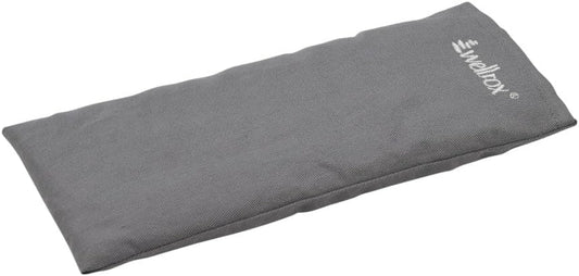 Wellrox Weighted Eye Pillow - Flaxseeds & Lavender Eye Pillow Weighted for Restorative Yoga, Meditation & Stress Relief | Microwave Heating Pad & Cool Compress for Sinus Relief (Grey, Unscented)