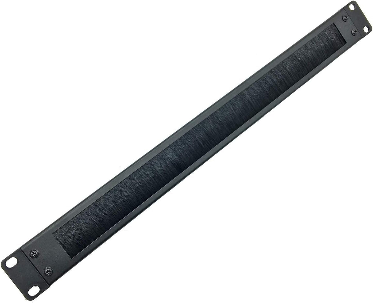 2 Pack-1U Brush Panel 19-inch Rack Mount Disassembled