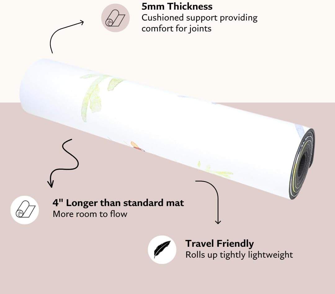 Shakti Warrior TPE Yoga Mat (72 inch x 24 inch x 6mm Thick)