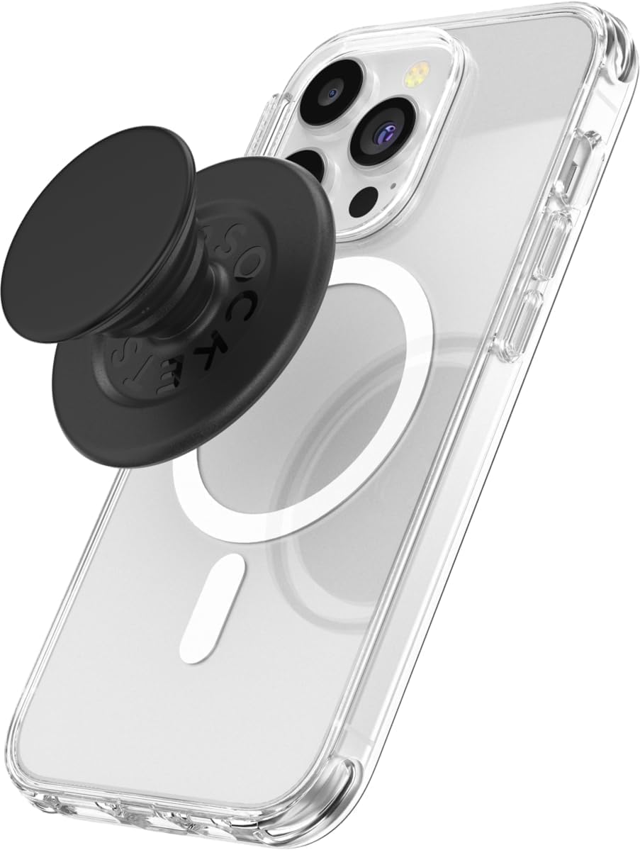 PopSockets Phone Grip for MagSafe, Magnetic Holder, Phone Stand - Black