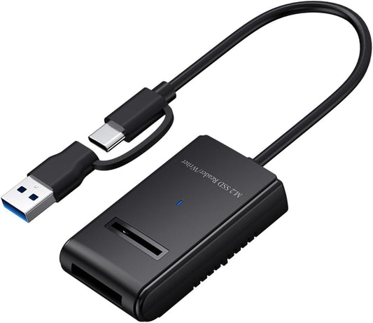 CY USB 3.0 USB-C Type-C Type-A to NVME M-Key M.2 NGFF SATA SSD Docking Horizontal External Cable Enclosure RTL9210B Chipset