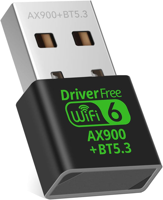2-in-1 USB WiFi 6 Adapter for PC – Bluetooth 5.3