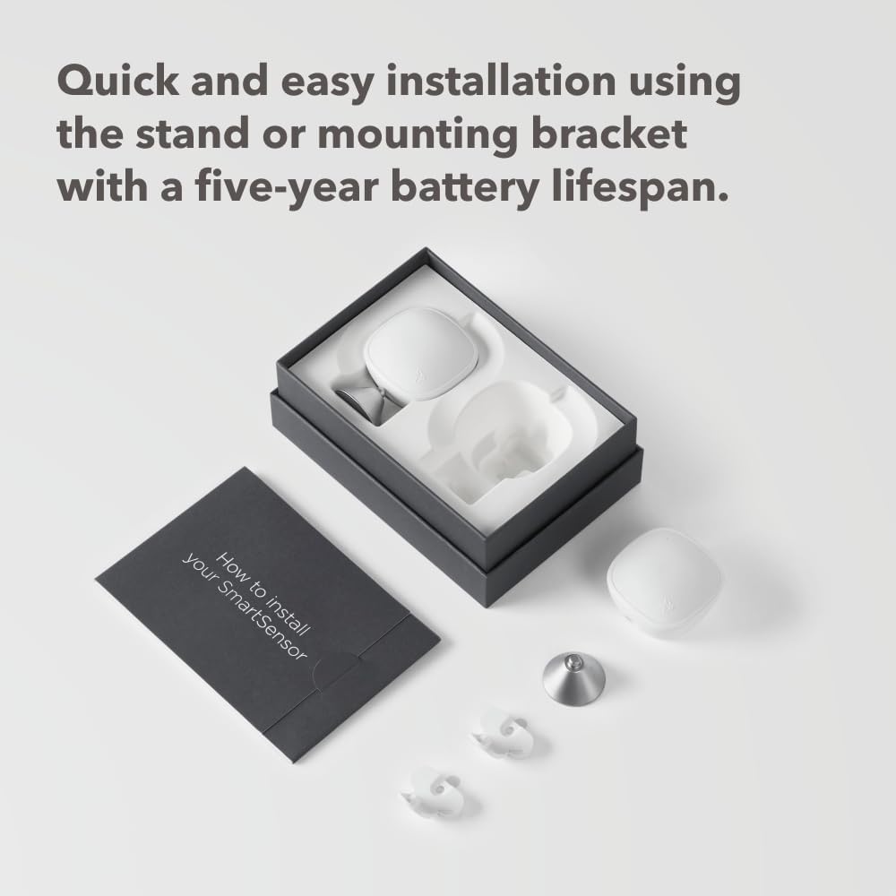 ecobee Smart Sensor 2 Pack - Comfort, Security, Energy Savings, Temperature and Occupancy Detection - Compatible with ecobee Thermostats for Home