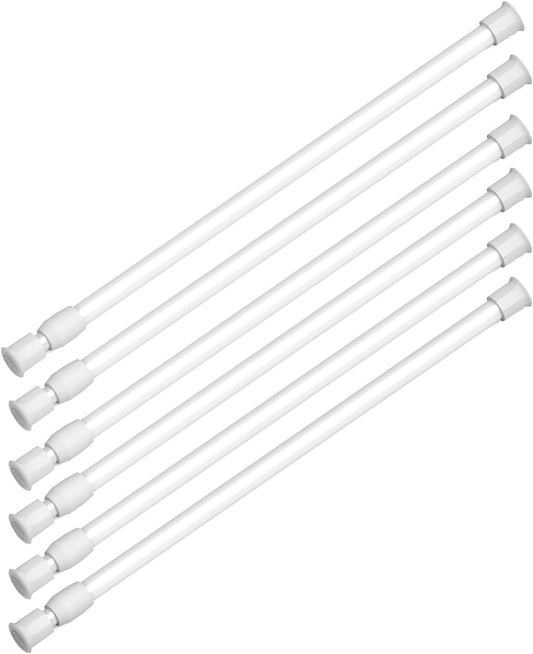 RV & Camper Adjustable Tension Rods 12"-19.5" - Essential Organizer Bars for Travel Trailers, Campers, and RVs Kitchens and Closets Must-Have, 6 Pack