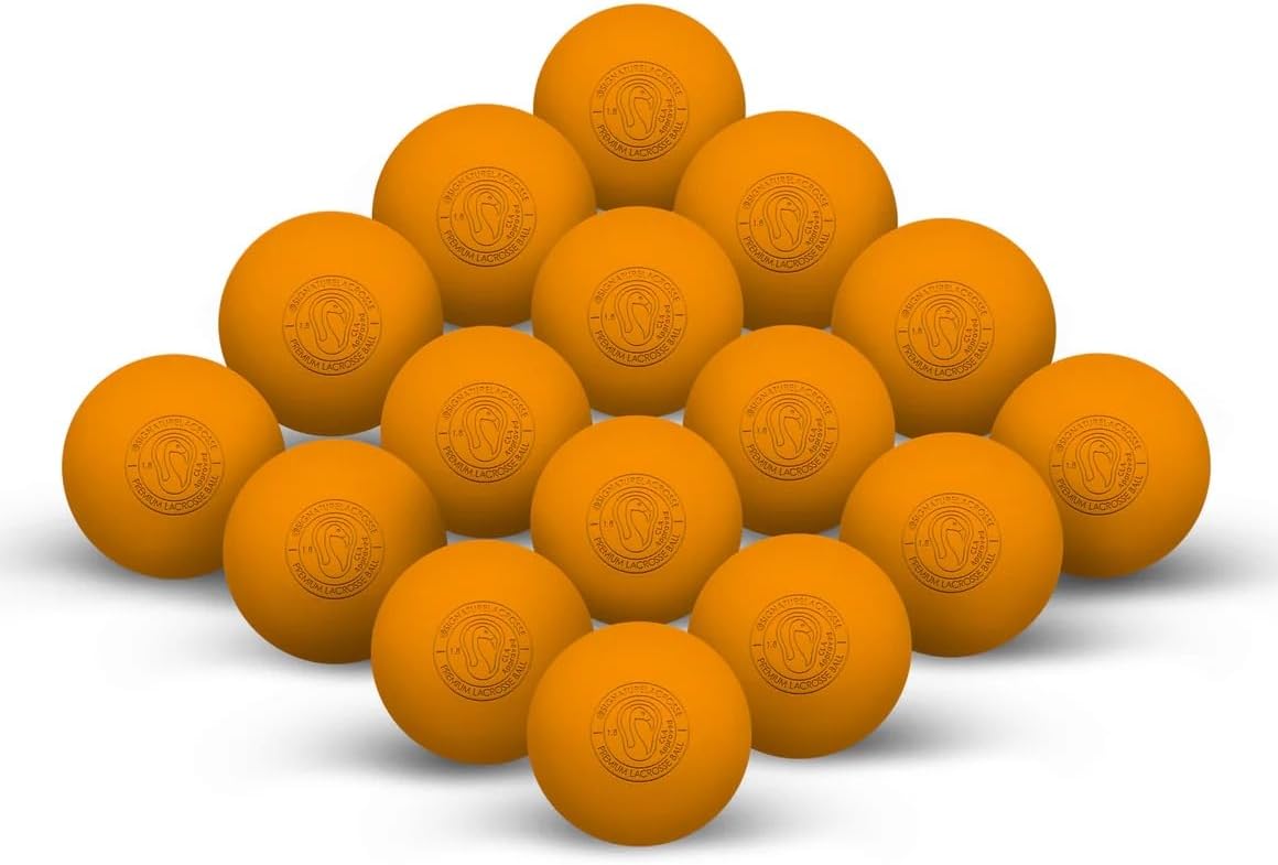 Signature Lacrosse Ball Set - Packs of 2, 4, 8, 12, and 100 - No Chemical Smell Massage Balls, Myofascial Release Tools, Back Roller, Muscle Knot Remover