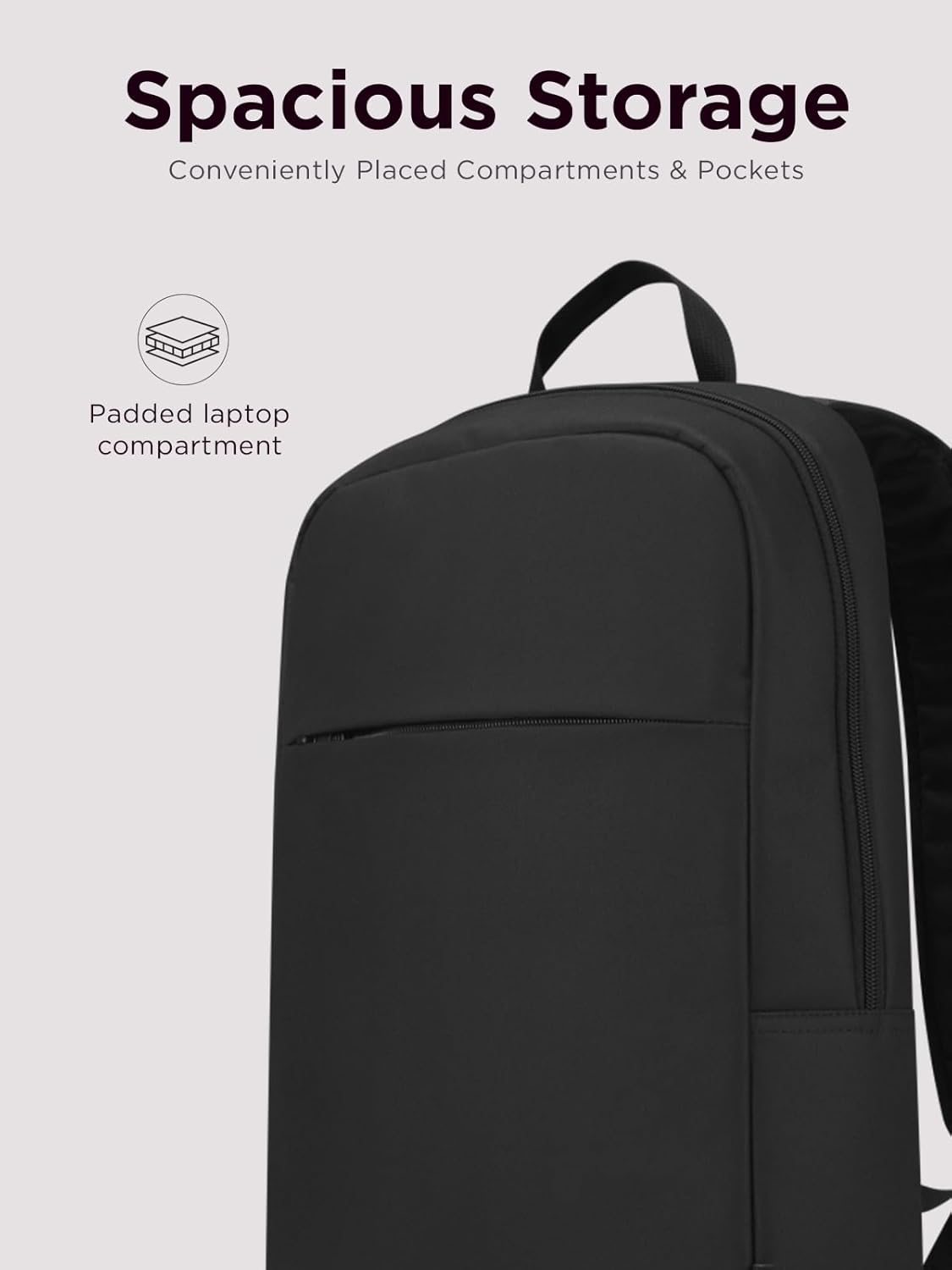 Lenovo Laptop Backpack B215 for Computers Up to 15.6-Inch – Multi Compartment Water Repellant Bag for Travel, Professional Use, College, Work - Black (Large)