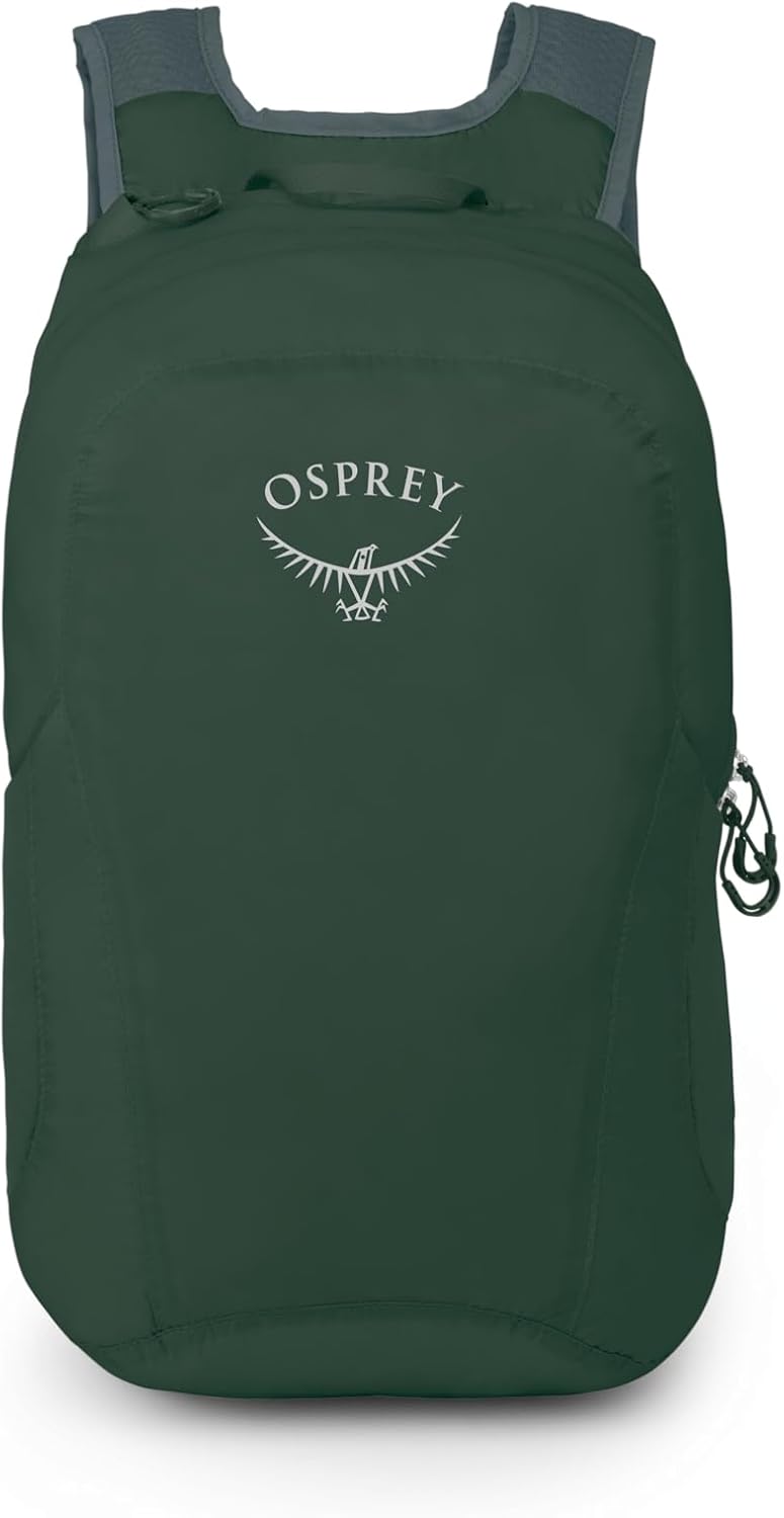 Osprey Ultralight Collapsible Stuff Pack - Lightweight, Packable Travel Backpack — Extra Bag For Travel and Every Day — 18 L Capacity Daypack to Expand Luggage, Tundra Green