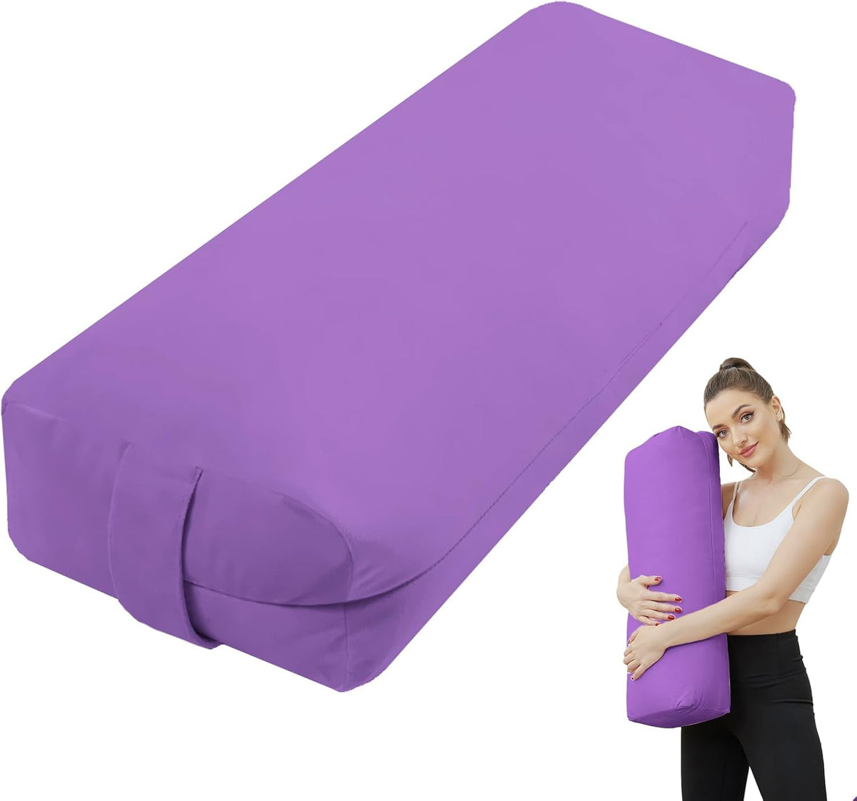 Rectangular Yoga Bolster Pillow for Restorative Yoga