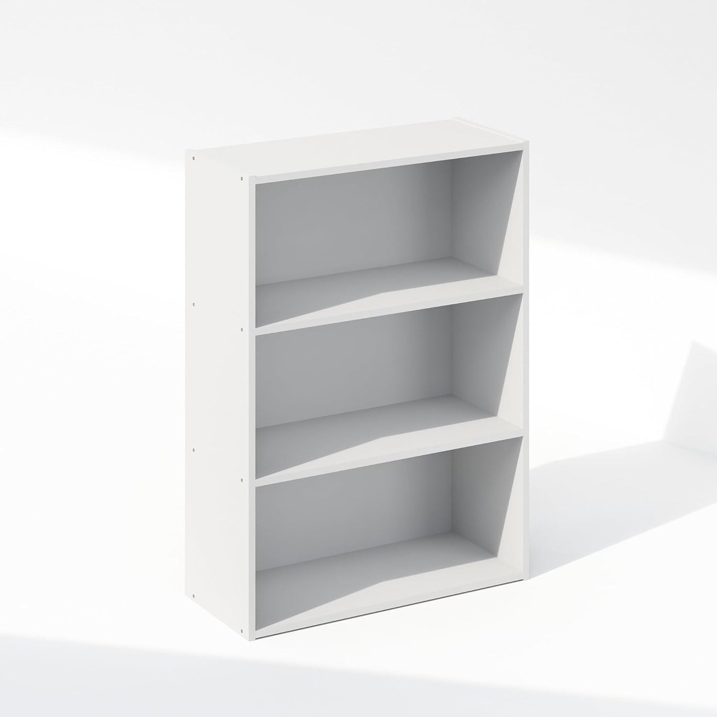 Furinno Reed Closet Organizers and Storage, 3-Tier Reversible Closet Shelves, Closet Organization Shelf, 9.7 x 23.7 x 31.5, for Bedroom, Closet, Plain White