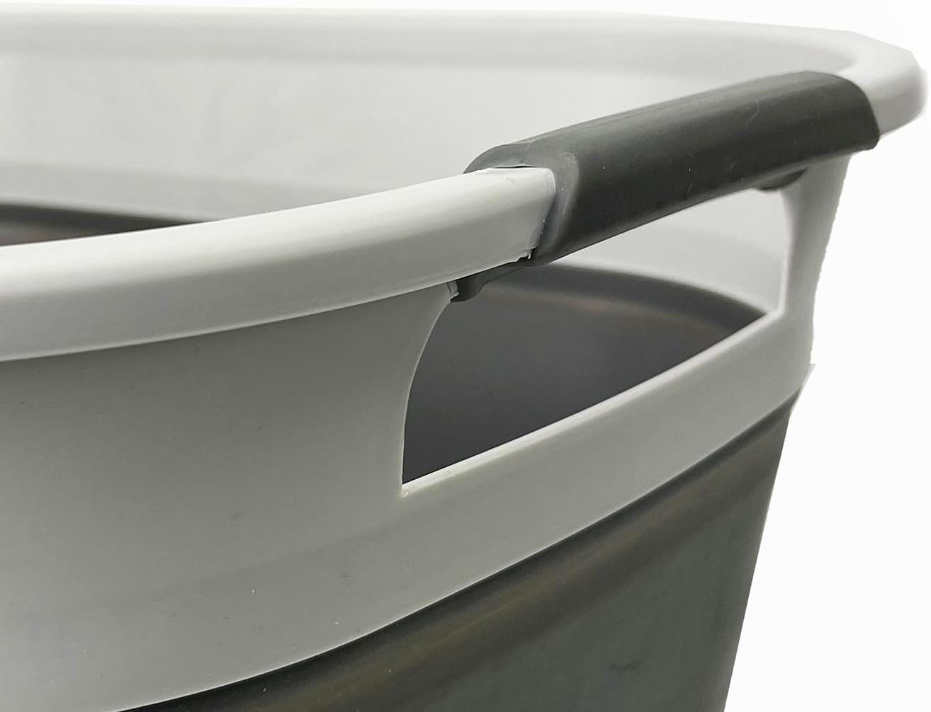 SAMMART 40L (10.5 Gallon) Collapsible Plastic Laundry Basket - Foldable Pop Up Storage Container/Organizer - Portable Laundry Hamper - Space Saving (1, Grey)
