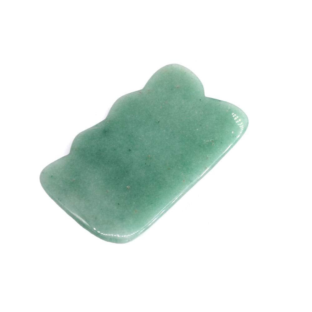 Facial Gua Sha Tool for Chin Massage Tool Natural Jade Stone Gua Sha Board for Face SPA Acupuncture Therapy Trigger Point Treatment