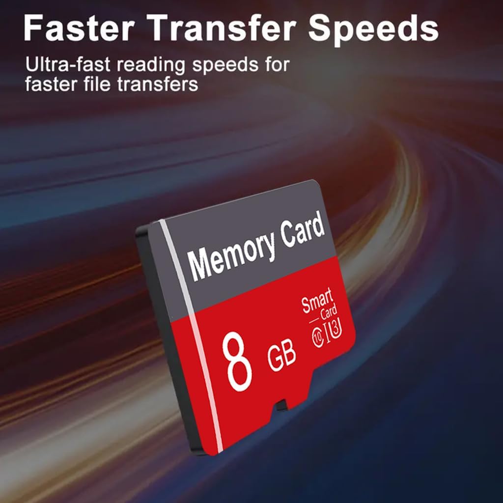 2 Pack Memory Card 8GB with Adapter, High Speed TF Card, UHS-I C10 A1 Memory TF Card for Tablet/Mobile Phone/Camera/Car Audio/Game Console (8, GB)