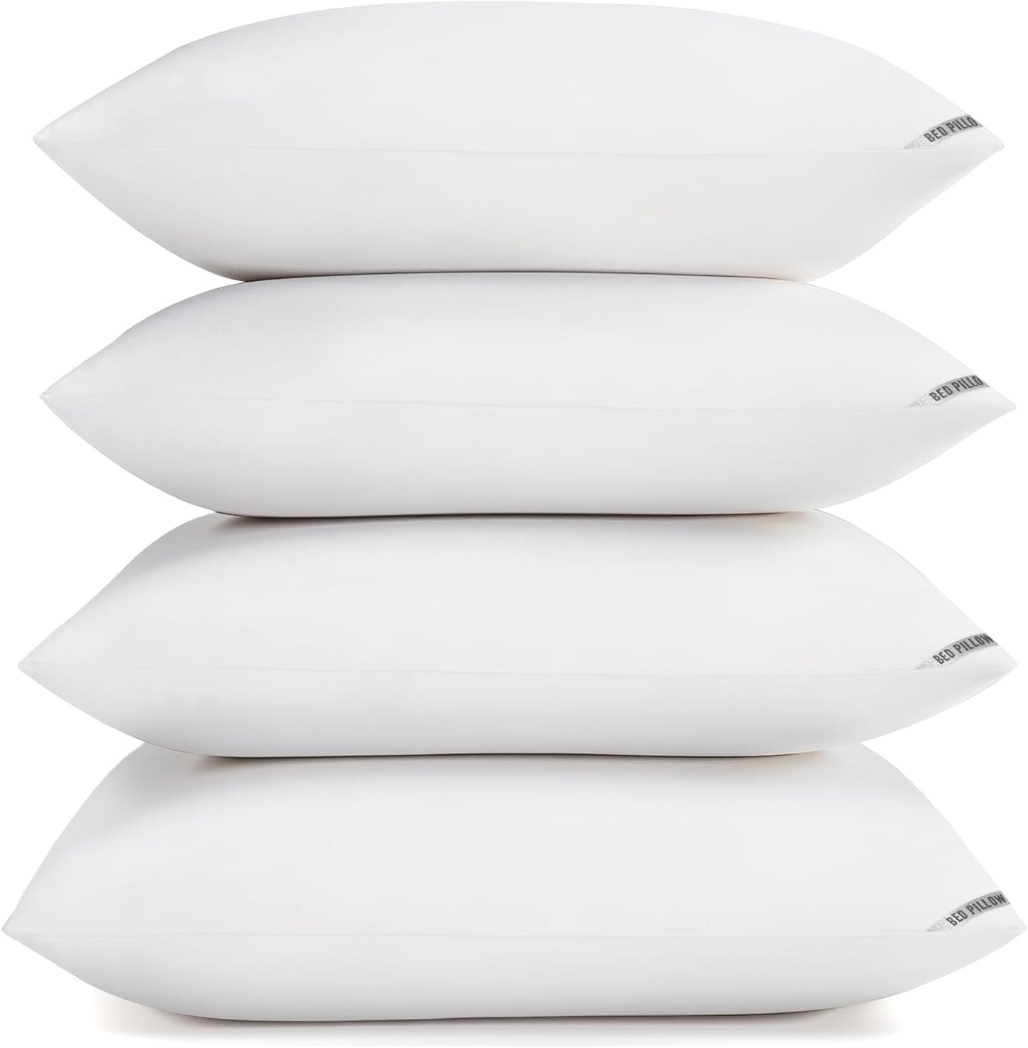 Piwaal Luxury Hotel Pillows for Sleeping 4 Pack,Bed Pillows Standard Size Set of 4,Down Alternative Filling,Pillows for Back,Stomach or Side Sleepers