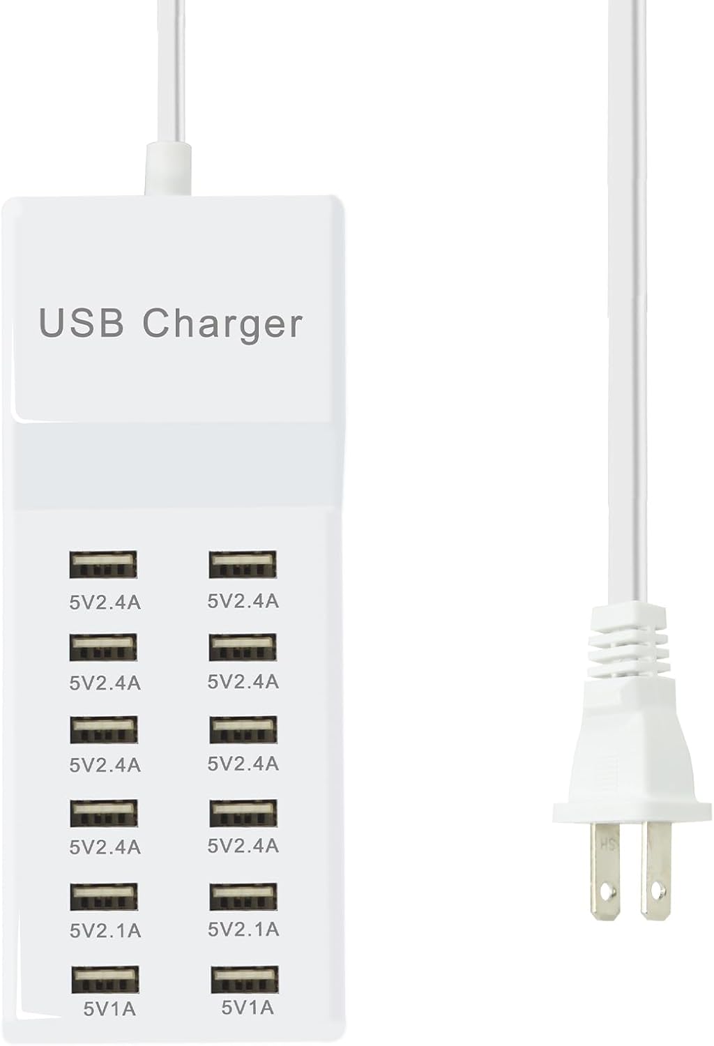 USB C Power Strip, 100W USB Charging Station 4 USB-A Ports and 8 USB-C Ports Multiple USB Charging Block with Auto-Detect Technology Compatible with Smart iPhone Tablet Laptop Multiple Devices