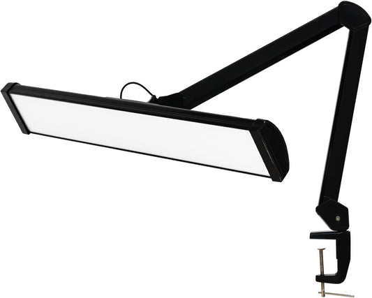 24-Inch LED Architect Desk Lamp with Clamp, 30W 2300LM, Black CCT