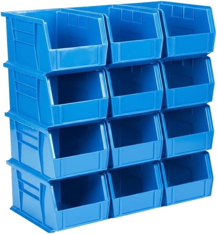 HE HUDSON EXCHANGE 9.5" x 6" x 5" Plastic Stackable Storage Bin, Green