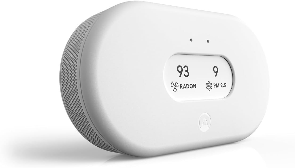 Airthings 2960 View Plus - Battery Powered Radon & Air Quality Monitor (PM, CO2, VOC, Humidity, Temp, Pressure)
