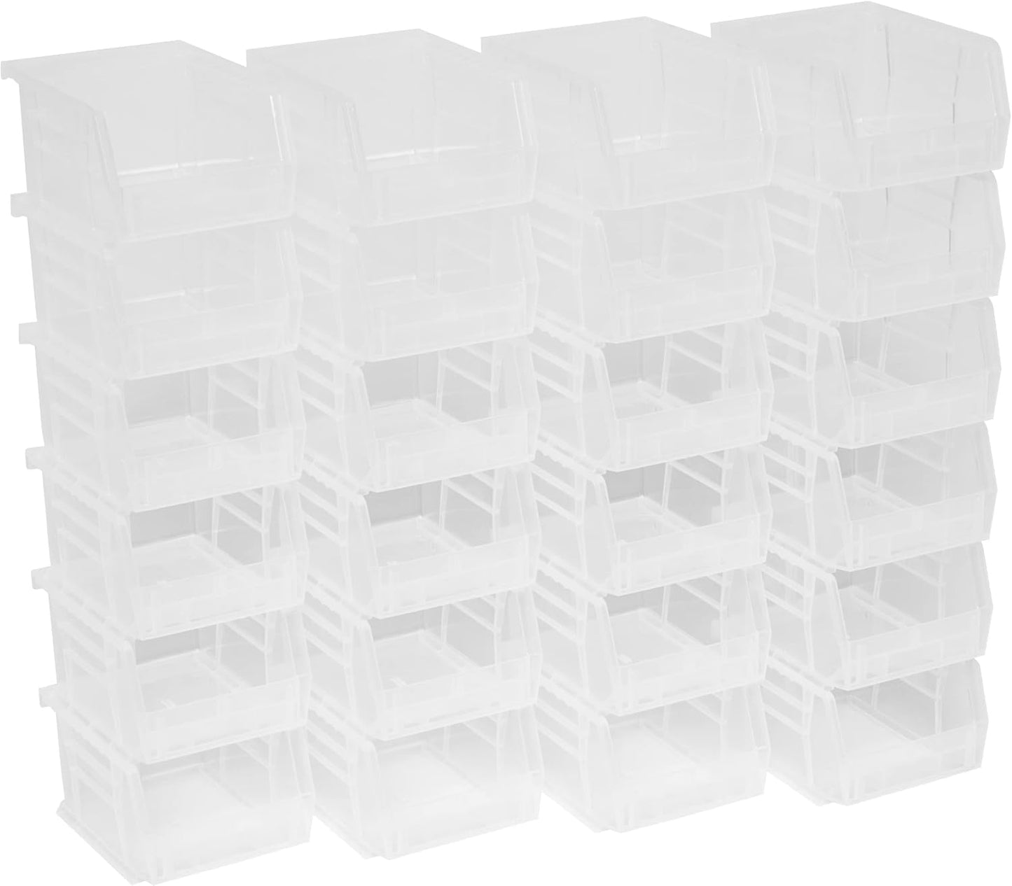 Akro-Mils 30210 AkroBins Plastic Storage Bins, 5"x4"x3", Clear, 24-Pack