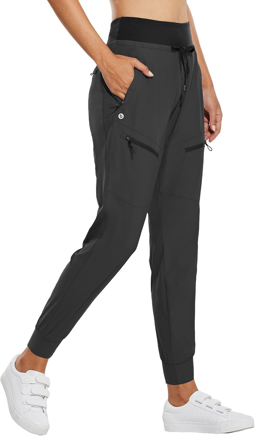 baleaf Womens Lightweight Hiking Pants Water Resistant Quick Dry Joggers with 5 Zipper Pockets UPF 50+ for Travel Hiking