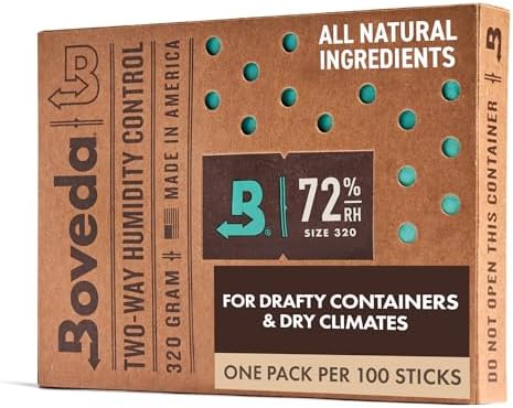 Boveda 72% Two-Way Humidity Control Pack For Large Wood Humidifier Boxes – Size 320 – Single – Moisture Absorber – Humidifier Pack – Individually Wrapped Hydration Packet