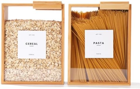 APT 1101 Food Dispenser 2L | Kitchen Organizers and Storage | Food Containers & Cereal Dispenser for Pantry Organization And Storage Container | Cereal, Rice, Flour, Snack (Glass, 2)