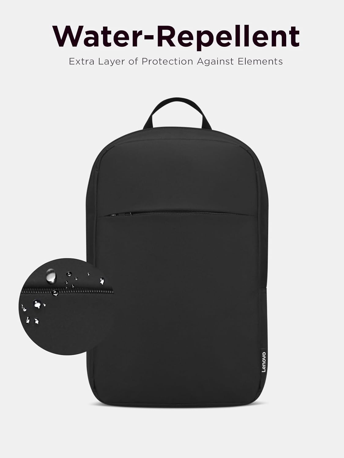 Lenovo Laptop Backpack B215 for Computers Up to 15.6-Inch – Multi Compartment Water Repellant Bag for Travel, Professional Use, College, Work - Black (Large)