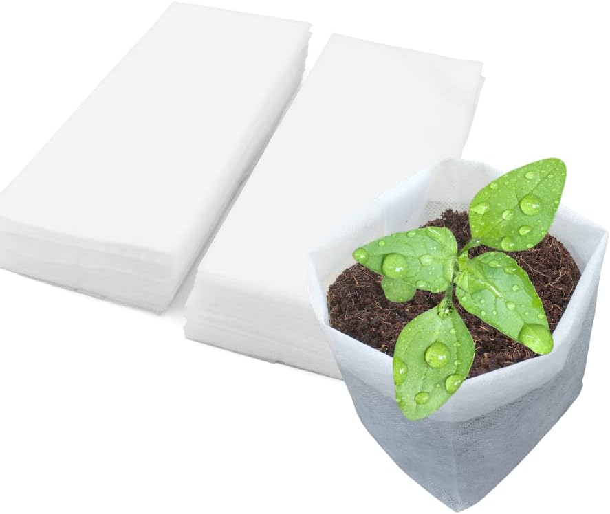 200Pcs Nursery Growing Bags, 5.8"x5" Small Grow Bag for Plants, Fabric Plant pots, Potato, Flower, Tomato Solid Seed Starter