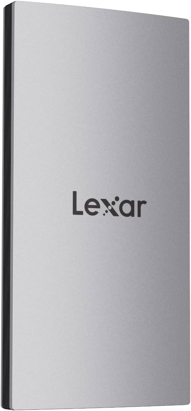 Lexar ES3 1TB External SSD, USB 3.2 Gen2 Portable SSD, PSSD Up to 1050MB/s Read, 1000MB/s Write, External Solid State Drive Compatible with iPhone 17 Series/Mac/PS5/XBOX/Laptop/PC, Silver