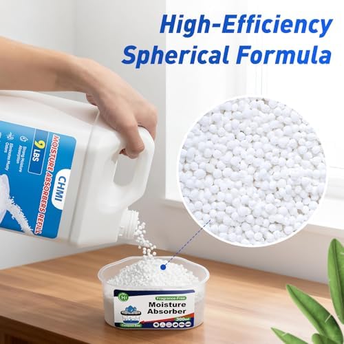 CHMI Moisture Absorber Refill Beads (18 LBS) – Universal Calcium Chloride Refills for Dehumidifier Buckets – High-Capacity Odor Eliminator for Basements, Closets, RVs & Laundry Rooms – Fragrance Free.