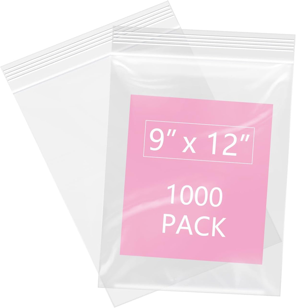 iMailer - 1000 Pcs- 5" x 7" Clear Small Zip Bag - Reclosable Zip Plastic Poly Bags 2 Mil with Resealable Lock Seal Zipper for A2 A4 A6 Cards & Envelopes, Bakery, Cookies, Sandwich