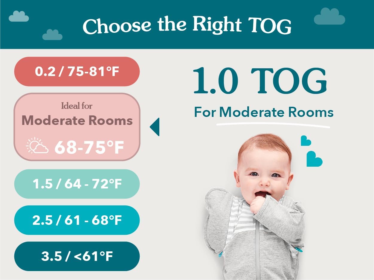 Love to Dream Swaddle UP, Baby Sleep Sack, Self-Soothing Swaddles for Newborns, Get Longer Sleep, Secure Fit Helps Calm Startle Reflex, Newborn Essentials for Baby, 1.0 TOG, Medium 13-19 lbs, Coral