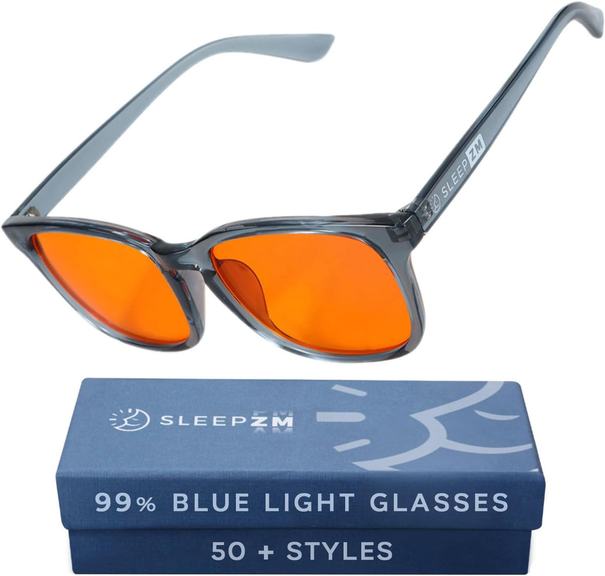 Sleep ZM Blue Light Blocking Glasses for Screens - 35% Clear, Crystal