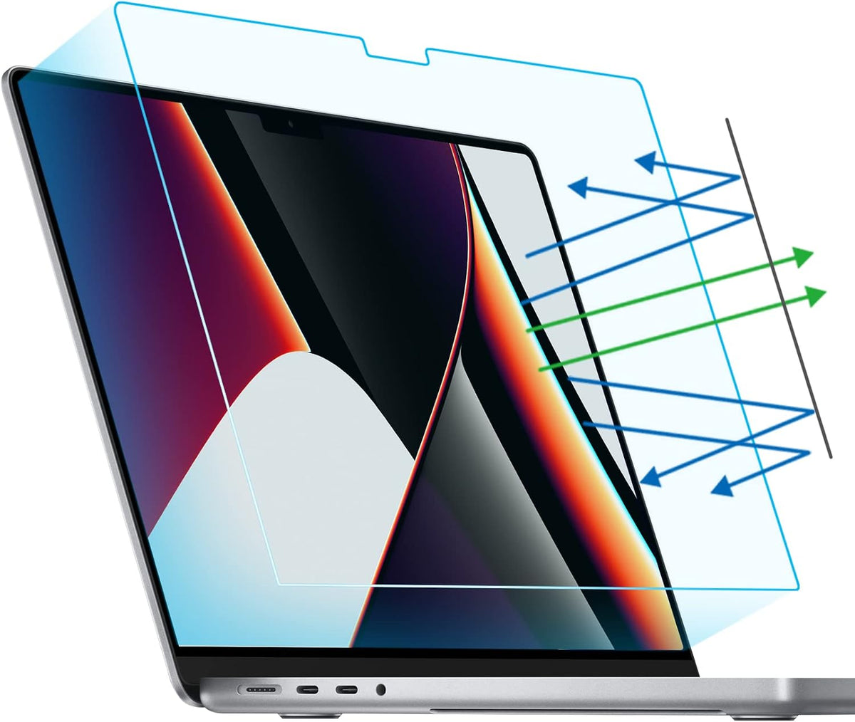 F FORITO 2-Pack Anti Blue Light Matte Laptop Screen Protector Compatible with 2016-2019 MacBook Pro 15 Model A1707 A1990, Eye Protection Anti Glare & Anti Scratch Screen Filter