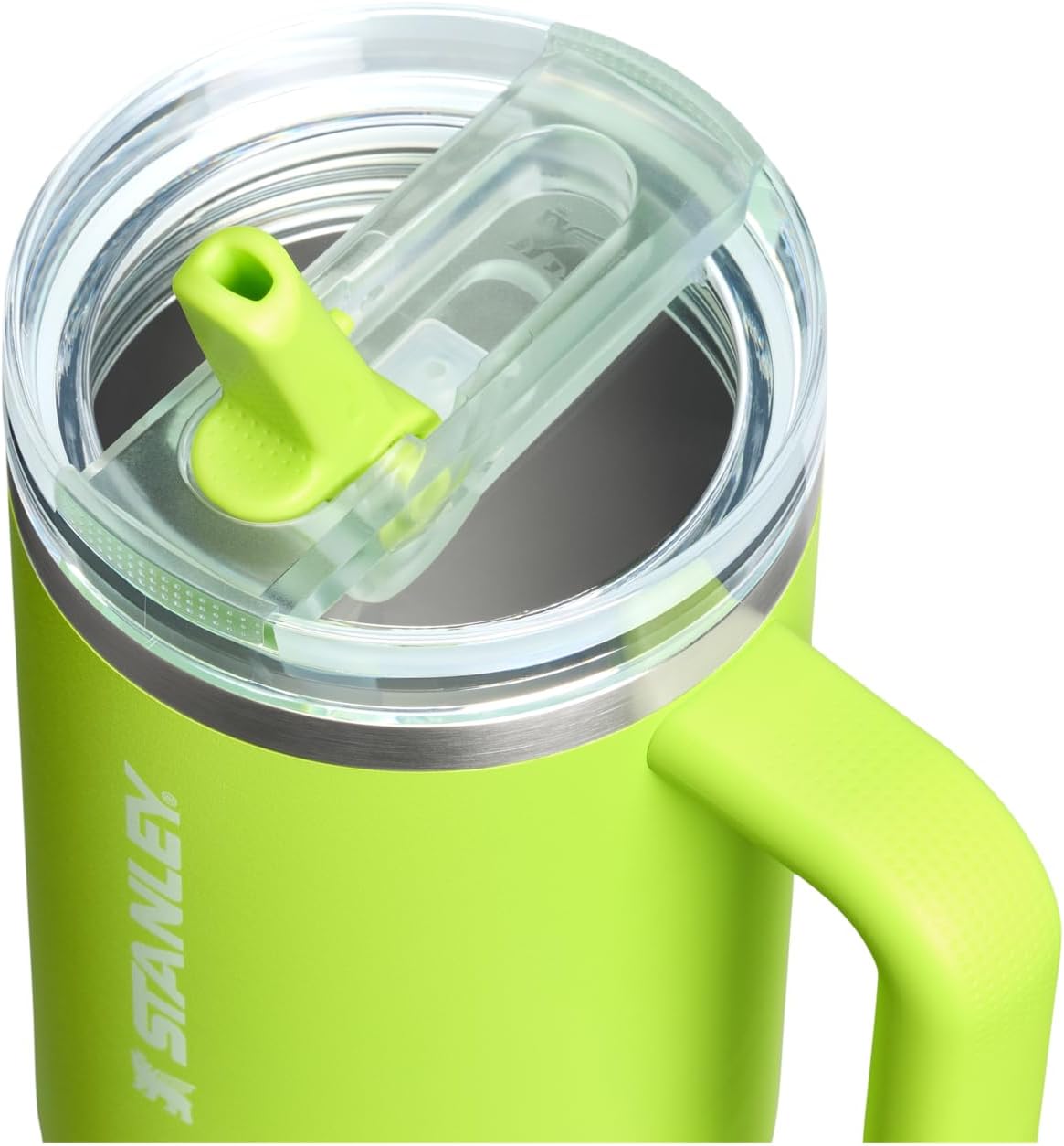 STANLEY Quencher ProTour Flip Straw Tumbler with Leakproof Lid 40 oz | Built-In Straw & Handle | Cupholder Compatible for Travel | Insulated Stainless Steel Cup | BPA-Free | Chartreuse