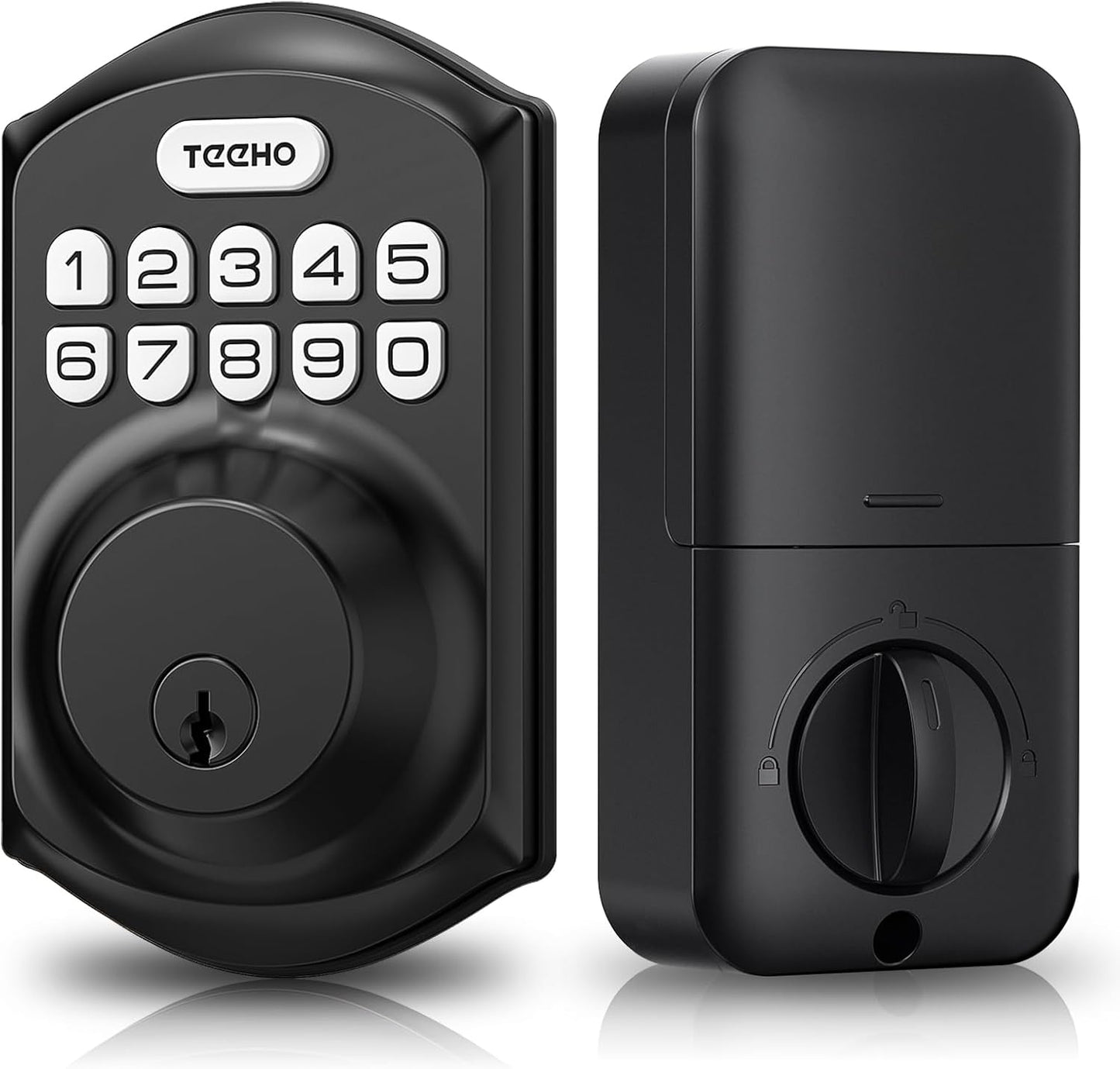 TEEHO TE001 Keyless Entry Door Lock with Keypad - Smart Deadbolt Lock for Front Door with 2 Keys - Auto Lock - Easy Installation - Satin Nickel