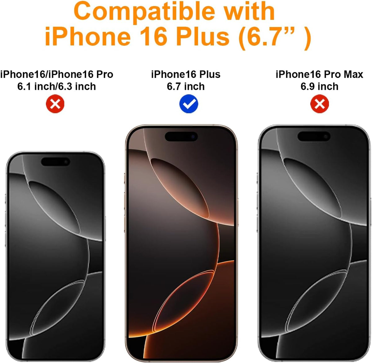 OneFish Privacy Screen Protector for iPhone 16 Plus, Full Edge Coverage 6.7" 16 Plus,Scratch Resistant, Bubble Free, Easy Installation, Auto Dust-Elimination, 2 Pack