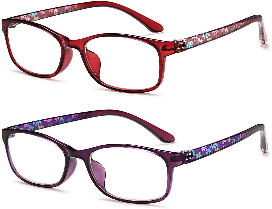 EYEURL Reading Glasses for Women Blue Light Blocking Readers 2.75