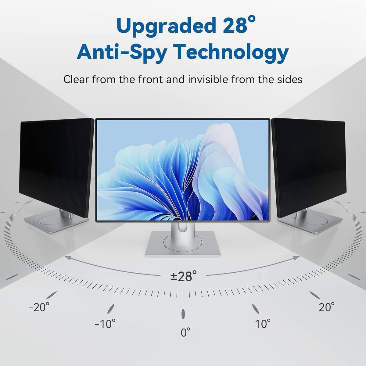 [2-Pack] 34 Inch Privacy Screen Filter for 21:9 Widescreen Monitor, Removable 34in Matte Anti Blue Light Glare Privacy Shield, Anti Spy Security Protector for Computer PC Desktop [Supporting Curved Screen]