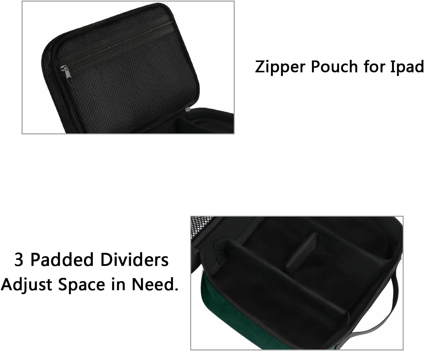 MATEIN Electronics Travel Organizer, Double Layers Charger Organizer with Sturdy Handle for Travel Accessories, Tech gifts for Men and Women, Medium Tech Case for Cable Management, Peacock Blue
