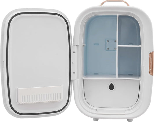 12L Skincare Fridge Compact Mini Cosmetics Refrigerator with Cooling & Heating, Portable Beauty Fridge for Makeup, Perfumes, Facial Masks, Lipsticks (White)
