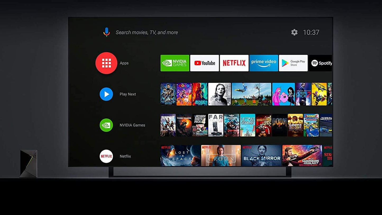 NVIDIA Shield Android TV Pro | 4K HDR Streaming Media Player High Performance, Dolby Vision, 3GB RAM, 2X USB, Works with Alexa, Model:945-12897-2500-101