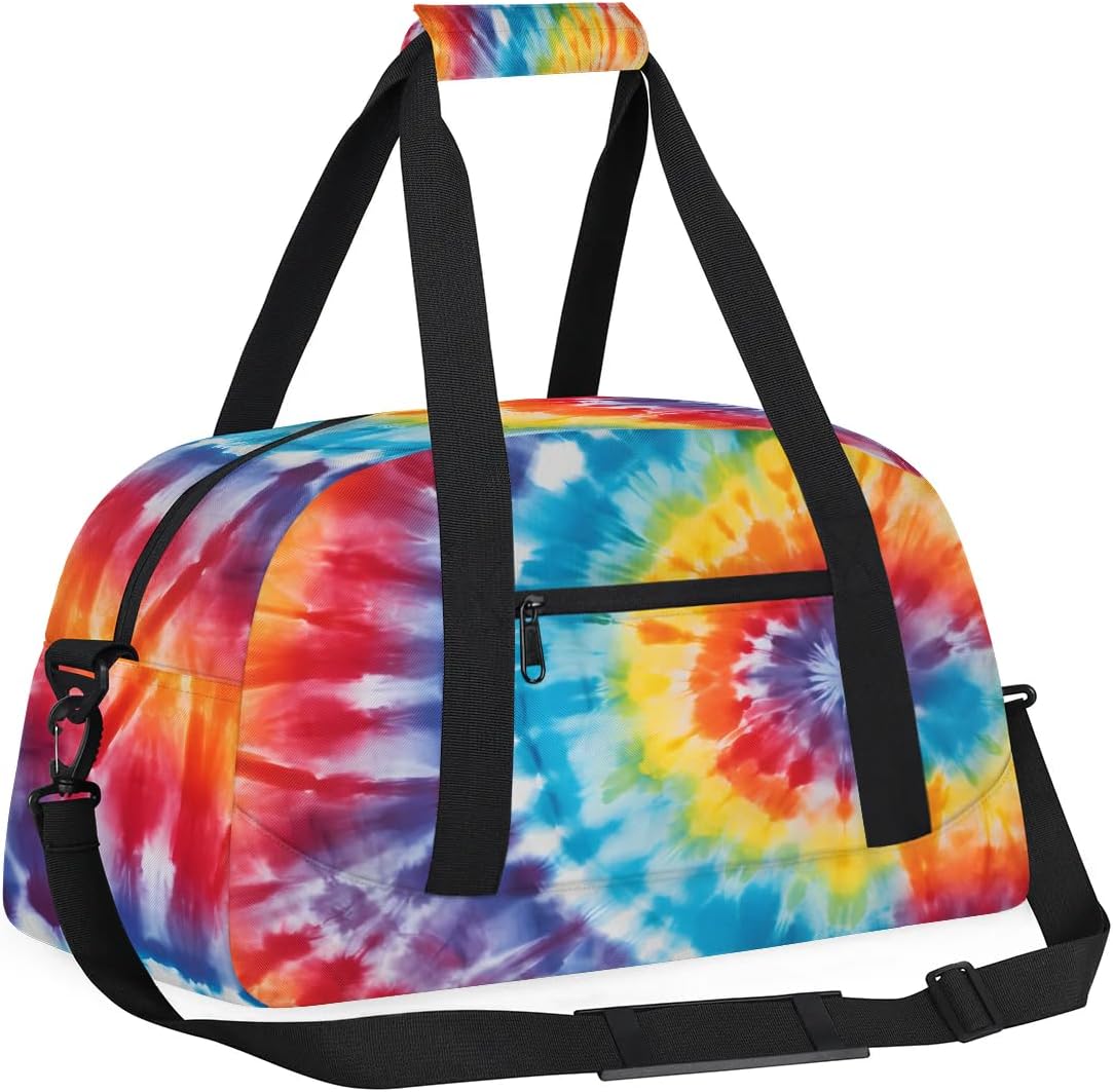 Sports Duffle Bags Travel Duffle Bag Gym Bag Abstract Tie Dye Weekender Travel Bag Waterproof Overnight Bag Carry On Travel Tote Bag Dance Bags